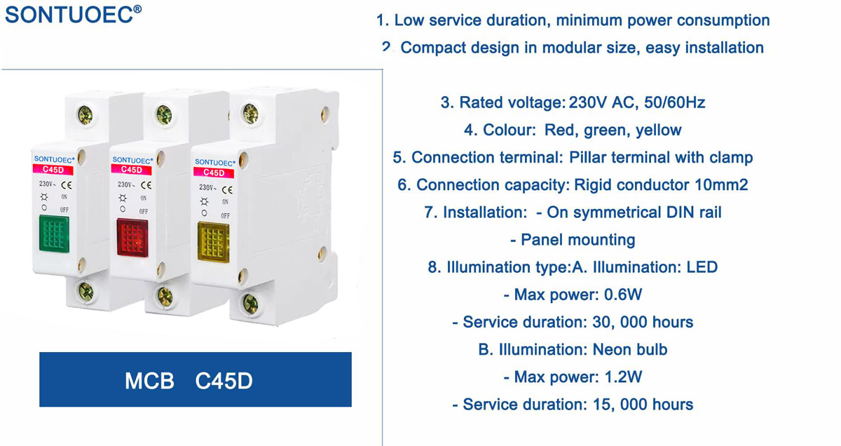 Modular Din Rail Led Light Indicator