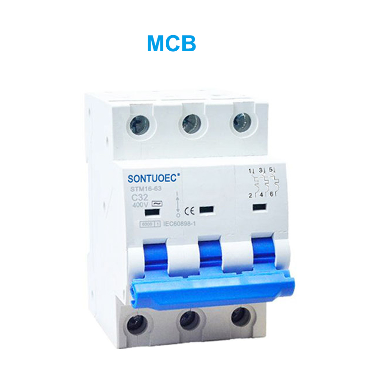 STM16-63 Miniatuurne kaitselüliti 6KA 1P 2P 3P 4P 16A 230/400V MCB