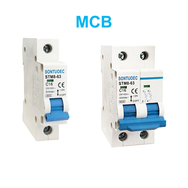 STM8-63 Miniatuurne kaitselüliti 6KA 1P 2P 3P 4P 16A 230/400 V